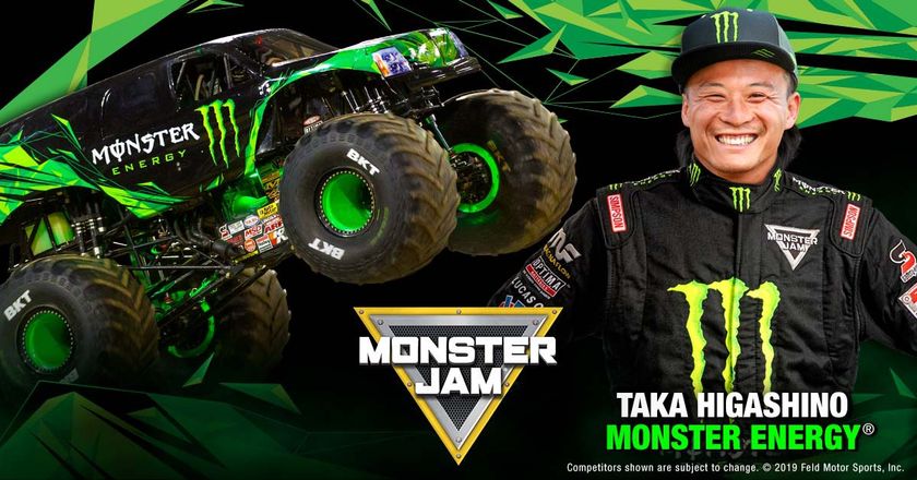 年間400万人を魅了する世界最大級のモータースポーツイベント「MONSTER JAM(R)」
関東初上陸の「MONSTER JAM(R) 2019 IN JAPAN」に
初の日本人ドライバー 東野貴行選手の出場が決定！