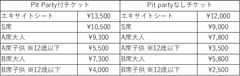チケット価格一覧