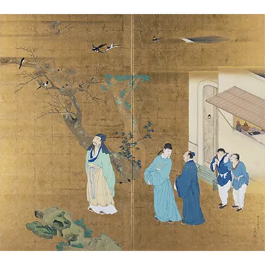 「陶淵明図屏風」円山応挙