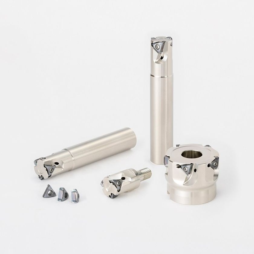 縦置き構造の独自形状チップにより、高剛性と低抵抗を両立
高性能エンドミル「MEV」の発売