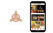 図1　『つけ麺専門店 三田製麺所』公式アプリ アイコンとトップ画面