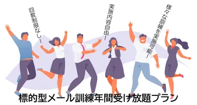 標的型メール訓練年間受け放題プラン
