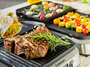 同時に2面で違った料理を楽しむことも可能