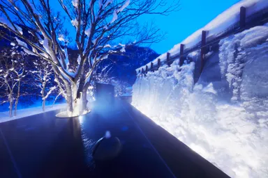 【奥入瀬渓流ホテル】氷瀑の湯_女湯 夜(2)