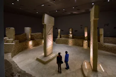 古代遺跡　ギョベクリテペのレプリカ(シャンルウルファ博物館)