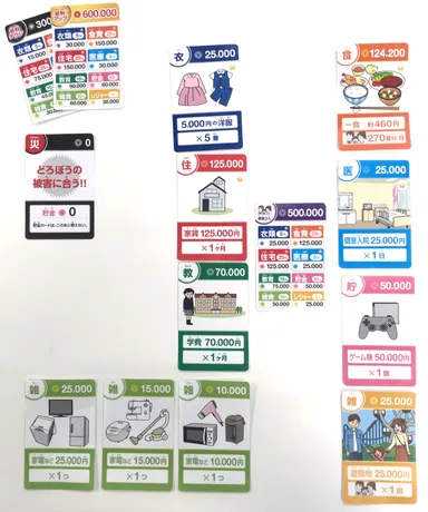 お金のカードゲーム見本