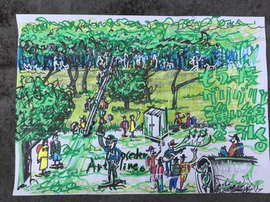 「もう一度、グリグリと強い線を引く」