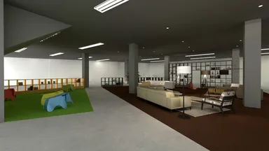 キッズスペースとブックエリア