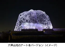 六甲山光のアート冬バージョン（イメージ）