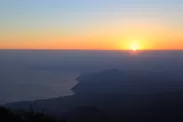 鶴見岳山上からの初日の出