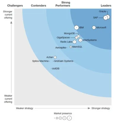 Forrester Wave(TM)： Translytical Data Platforms, Q4 2019　チャート