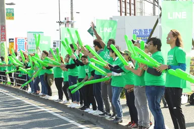 沿道応援(2018年の様子)