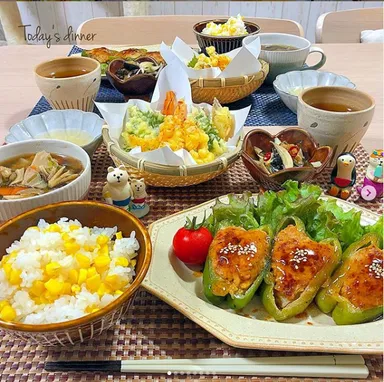 届いたお野菜で作った料理