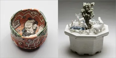 (左)ギャラリー三彩、(右)カフェアンドギャラリー ミュゼ