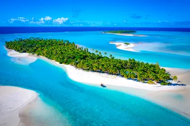 アイツタキ島：ワンフットアイランド　Photo: David Kirkland