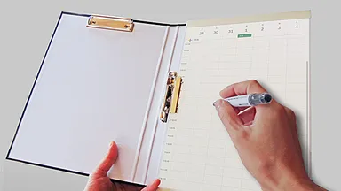 ファイルに挟んで持ち運び