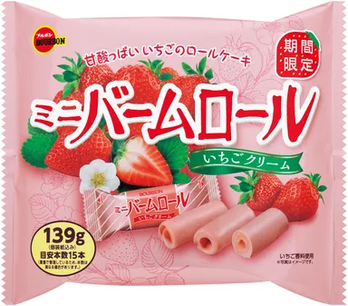 139gミニバームロールいちごクリーム
