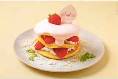 アピーチ クリームチーズ＆ストロベリーパンケーキ　￥1,500-(税込)