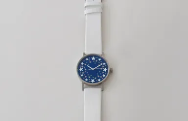 sapporo star watch 札幌駅 星の大時計(革バンド 白)