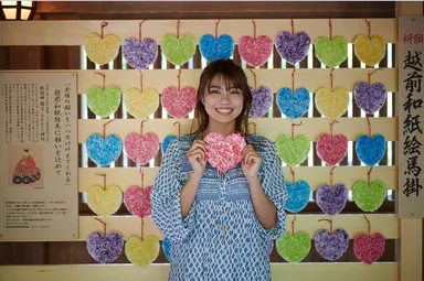 和紙絵馬と奉納台