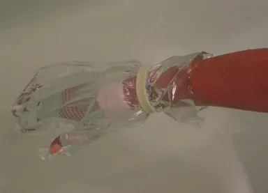 お助けミトングローブ　湯船