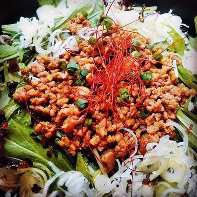 【大友食堂】焦がしニンニク坦々油そば-2