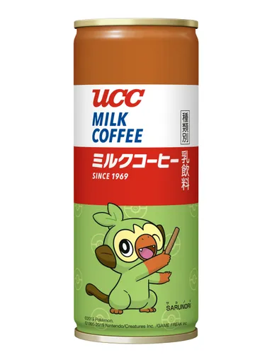 『ＵＣＣ ミルクコーヒー ポケモン缶 250g』サルノリ