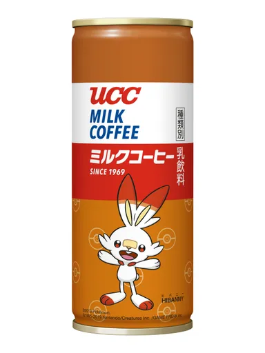『ＵＣＣ ミルクコーヒー ポケモン缶 250g』ヒバニー