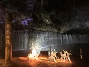 軽井沢白糸の滝真冬のライトアップ 3