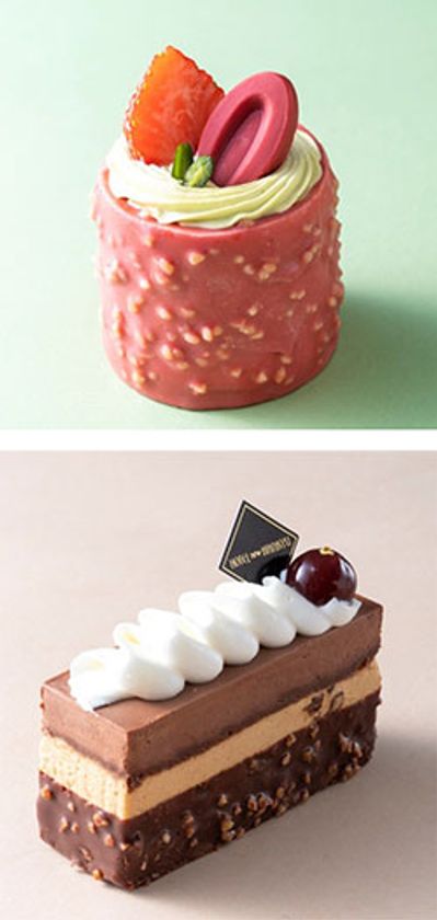 間違いなしのコンビネーション！ 冬のおすすめケーキ
“苺×ピスタチオ”に“チョコ×グリオットチェリー”
2019年12月1日（日）より大阪新阪急ホテルにて販売