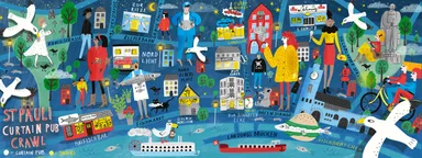 St Pauli Curtain Pub Crawl