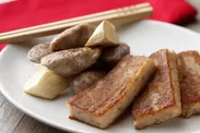 【ディナー限定】大根餅＆豚の腸詰めとマコモダケ