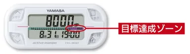 万歩計 アクティブ万歩 TH-300 目標達成ゾーン