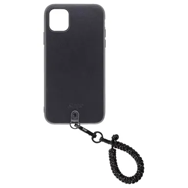iPhone11/11Pro/11Pro Max用ケース付きストラップ スパークルブラック