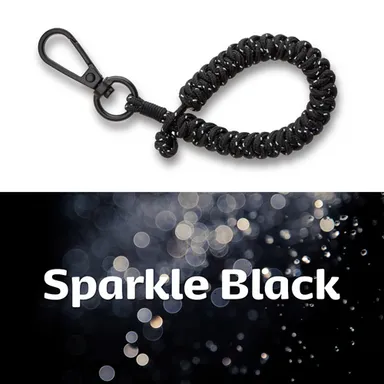 iPhone11/11Pro/11Pro Max用ケース付きストラップ スパークルブラック イメージ