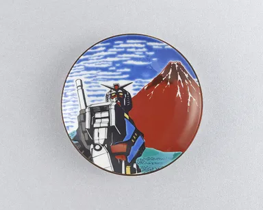 九谷焼 豆皿 ガンダム×北斎 凱風快晴