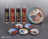 越前・加賀の伝統工芸がガンダム×北斎のデザインで商品化！サーモマグボトル漆・九谷焼 豆皿など全10種