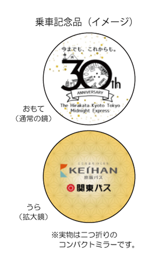 枚方京都新宿線＜東京ミッドナイトエクスプレス京都号＞
【開業30周年記念イベントを実施します】