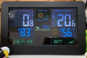 2019年12月28日朝8時、外気温0.8℃　室内は前々夜から暖房OFFで20℃以上