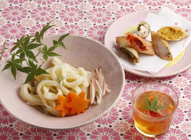 高校生部門準グランプリ:「ゆずうどん～虹色春巻き添え～」