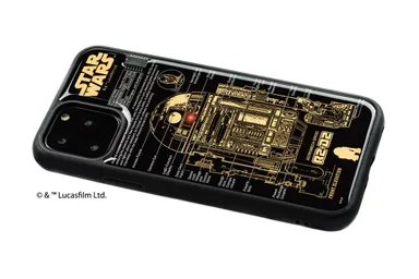 FLASH R2-D2(TM) 基板アート iPhone 11 Pro ケース黒　ななめ