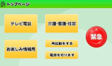 「在宅医療支援システム」パソコンTOPページ