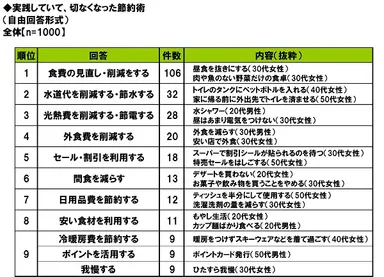 実践していて、切なくなった節約術