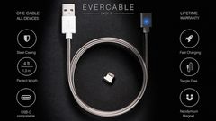 圧倒的な強度！「マグネット式」高速充電ケーブルEVERCABLE [M]2.0を12月27日より『Makuake』にて先行販売