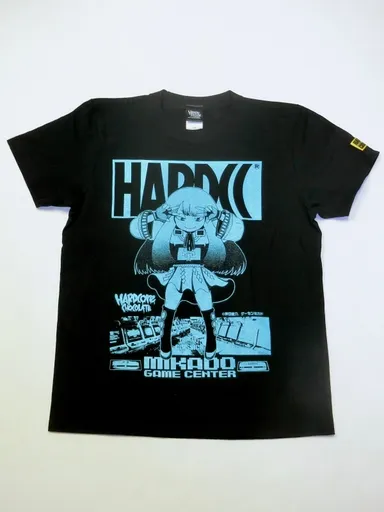 ゲーセンミカド×ハードコアチョコレート「ミカドちゃん」Tシャツ(教育の敗北ブラック)_1