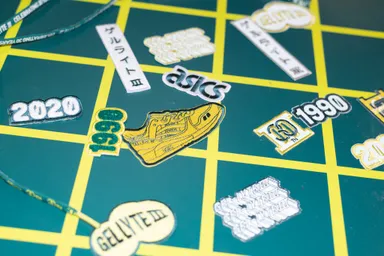 ワッペン、靴ひも画像