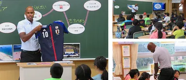 2019年開催の様子(夢先生：茂怜羅 オズさん／ビーチサッカー選手)