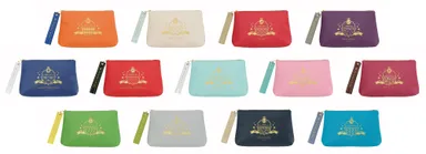 N賞：フェイクレザーポーチ リボンチャーム付き