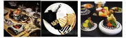 写真左：Lilyブリッジプレート 10,560円／中央：シノワズリプレート 4,290円～／写真右：シノワズリアミューズストーン 4,840円