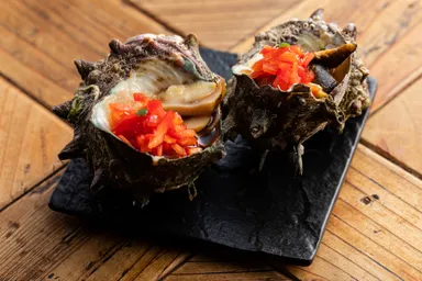 サザエのアヒージョ